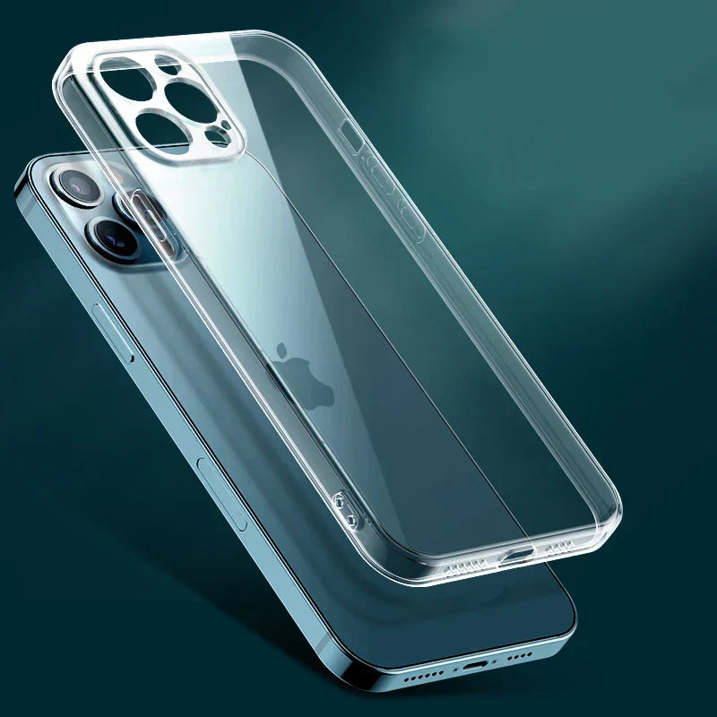 Funda Silicona Transparente Ultra-Fina para iPhone 7 al 16 / SE / Mini / Pro / Max - Funda Silicona Transparente para iPhone