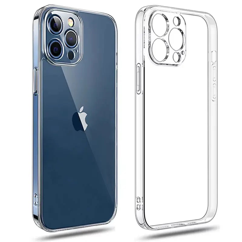 Funda Silicona Transparente Ultra-Fina para iPhone 7 al 16 / SE / Mini / Pro / Max - Funda Silicona Transparente para iPhone