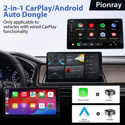 Adaptador CarPlay Android Auto Inalámbrico para el 99% de los Coches con CarPlay por Cable