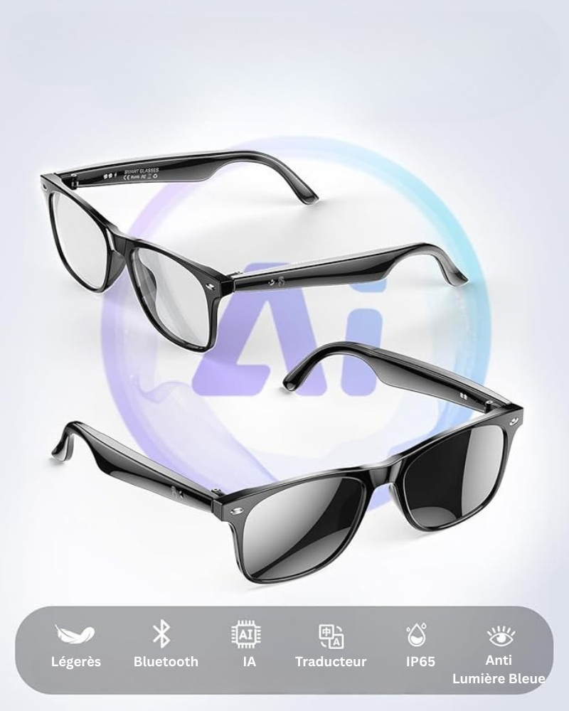 Gafas Inteligentes 4K IA | Cámara HD Manos Libres con Control por Voz y Llamadas Bluetooth
