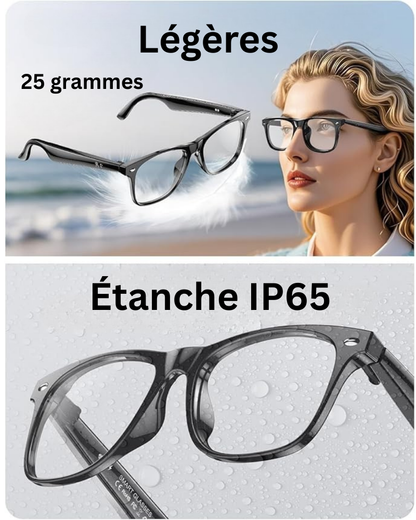 Gafas Inteligentes 4K IA | Cámara HD Manos Libres con Control por Voz y Llamadas Bluetooth